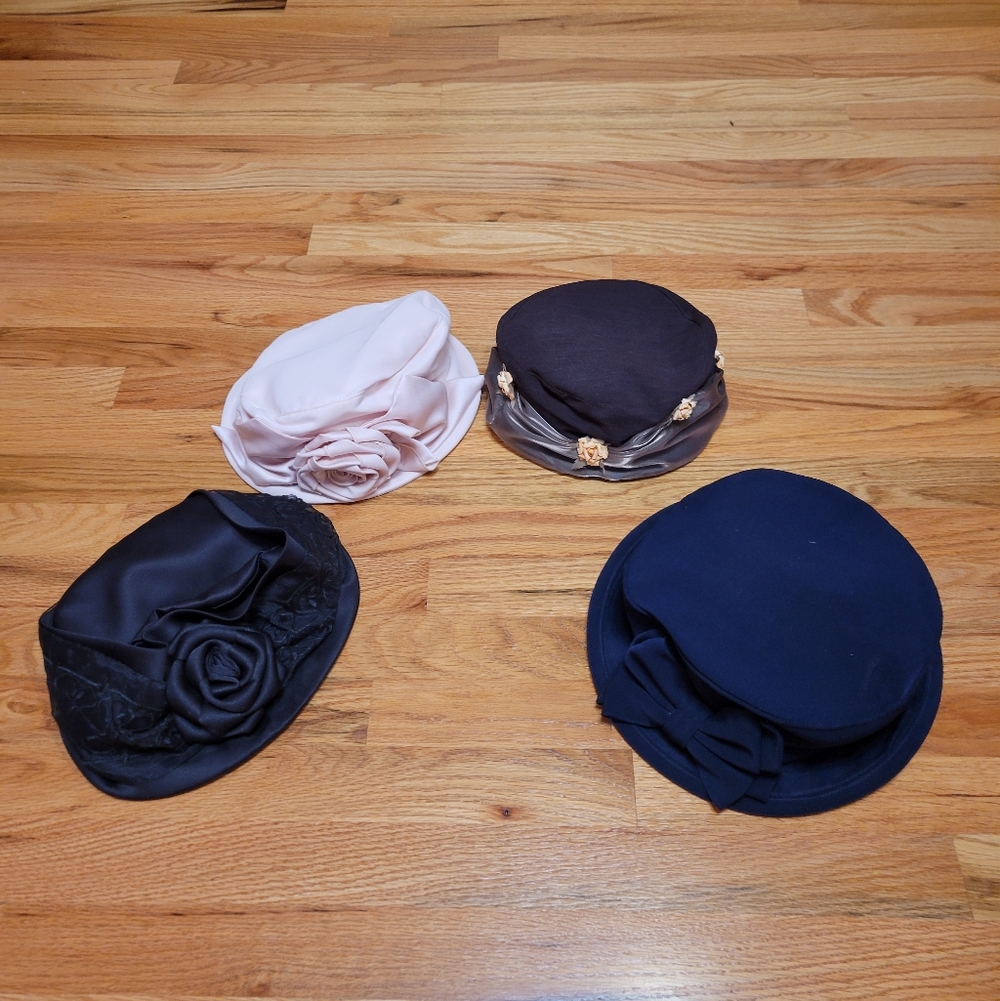 Vintage Church Hat Bundle | 4 Elegant Millinery Pieces | Sunday Best